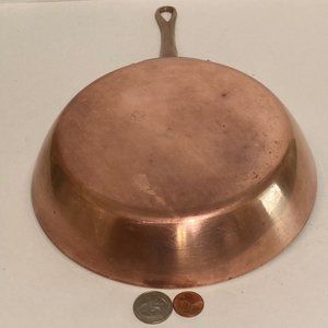 Vintage Copper and Brass Frying Pan, France